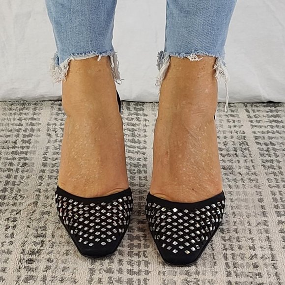 Giuseppe Zanotti Slingback Pumps BLINGED out  with Crystals Size 37.5EU - Picture 2 of 7